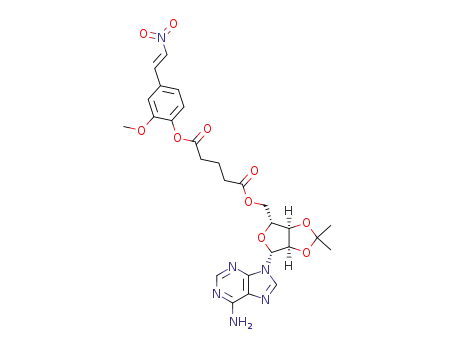 2',3'-O-isopropylideneadenosine 5'-<2-methoxy-4-<(E)-2-nitroethenyl>phenyl glutarate>