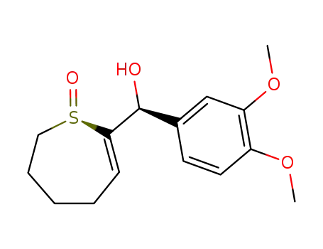 2-<1-hydroxy-(3,4-dimethoxyphenyl)methyl>-1-thiacyclohept-2-ene 1-oxide