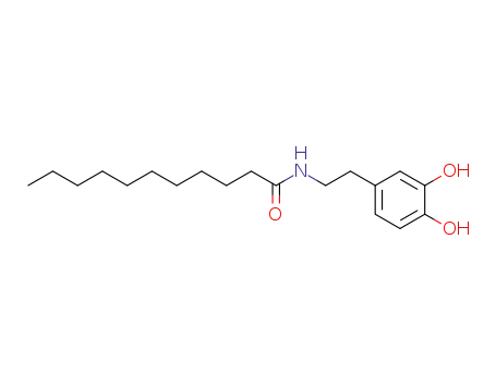 Molecular Structure of 105955-09-7 (Undecanamide, N-[2-(3,4-dihydroxyphenyl)ethyl]-)