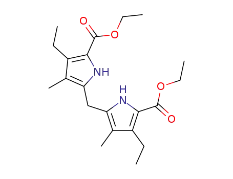 Molecular Structure of 76044-19-4 (1H-Pyrrole-2-carboxylicacid, 5,5'-methylenebis[3-ethyl-4-methyl-, diethyl ester (9CI))