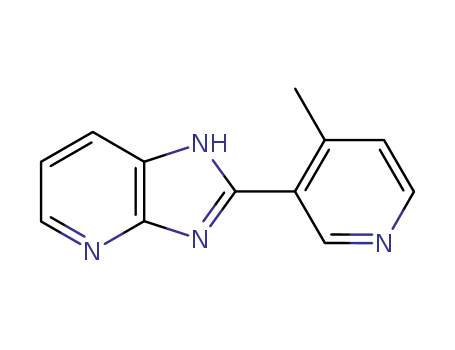 Molecular Structure of 120623-49-6 (2-(4-Methyl-pyridin-3-yl)-1H-imidazo[4,5-b]pyridine)