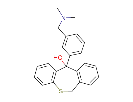 Molecular Structure of 126631-31-0 (11-(3-(dimethylaminomethyl)phenyl)-6,11-dihydrodibenzo<b,e>thiepin-11-ol)