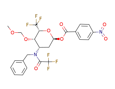 4-Nitro-benzoic acid (2S,4S,5S,6R)-4-[benzyl-(2,2,2-trifluoro-acetyl)-amino]-5-methoxymethoxy-6-trifluoromethyl-tetrahydro-pyran-2-yl ester