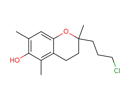 Molecular Structure of 155439-88-6 (2-(3-chloropropyl)-2,5,7-trimethyl-6-chromanol)
