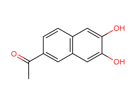 Molecular Structure of 118199-17-0 (Ethanone, 1-(6,7-dihydroxy-2-naphthalenyl)- (9CI))