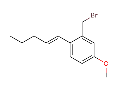 Benzene, 2-(bromomethyl)-4-methoxy-1-(1-pentenyl)-, (E)-