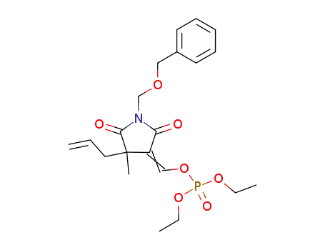 Phosphoric acid 4-allyl-1-benzyloxymethyl-4-methyl-2,5-dioxo-pyrrolidin-(3Z)-ylidenemethyl ester diethyl ester