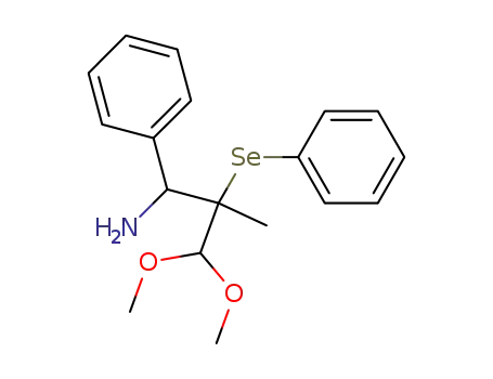 Molecular Structure of 138445-66-6 (Benzenemethanamine,
a-[2,2-dimethoxy-1-methyl-1-(phenylseleno)ethyl]-)