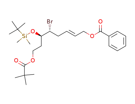 (5R,6R)-(2E)-1-benzoyloxy-5-bromo-6-t-butyldimethylsilyloxy-2-octene-8-ol 8-pivaloate