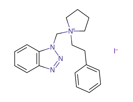 1-Benzotriazol-1-ylmethyl-1-phenethyl-pyrrolidinium; iodide