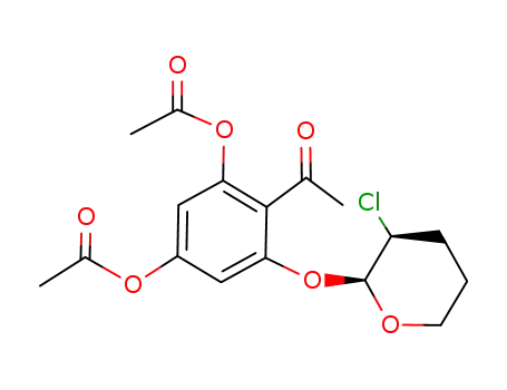 cis chloro-3 <diacetoxy-3'5', acetyl-2' phenoxy>-2 tetrahydropyranne