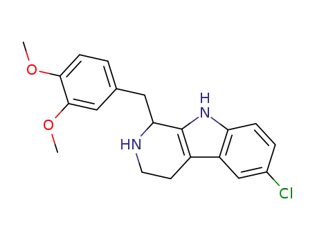 6-chloro-1-(3,4-dimethoxy-benzyl)-2,3,4,9-tetrahydro-1<i>H</i>-β-carboline