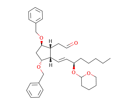 {(1R,2S,3R,5R)-3,5-Bis-benzyloxy-2-[(E)-(R)-3-(tetrahydro-pyran-2-yloxy)-oct-1-enyl]-cyclopentyl}-acetaldehyde