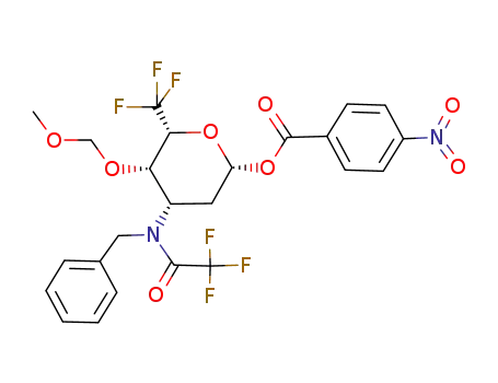 4-Nitro-benzoic acid (2R,4S,5S,6R)-4-[benzyl-(2,2,2-trifluoro-acetyl)-amino]-5-methoxymethoxy-6-trifluoromethyl-tetrahydro-pyran-2-yl ester