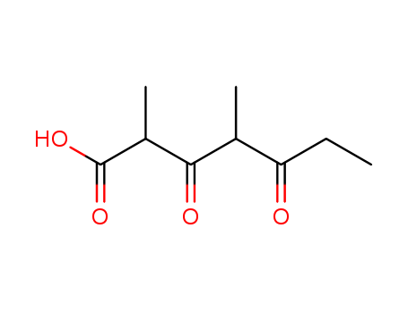 Molecular Structure of 109746-25-0 (Heptanoic acid, 2,4-dimethyl-3,5-dioxo-)