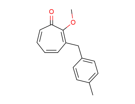Molecular Structure of 77367-89-6 (2-Methoxy-3-(4-methyl-benzyl)-cyclohepta-2,4,6-trienone)