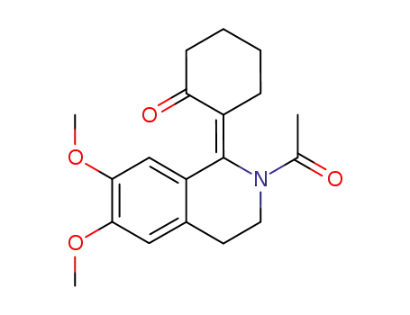 (E)-2-<2-Acetyl-3,4-dihydro-6,7-dimethoxy-1(2H)-isochinolinyliden>cyclohexanon