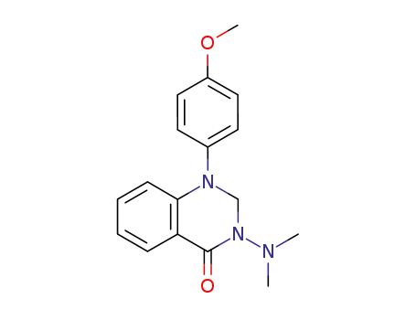 Molecular Structure of 90071-06-0 (4(1H)-Quinazolinone,
3-(dimethylamino)-2,3-dihydro-1-(4-methoxyphenyl)-)