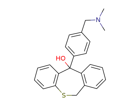Molecular Structure of 126631-33-2 (11-(4-(dimethylaminomethyl)phenyl)-6,11-dihydrodibenzo<b,e>thiepin-11-ol)