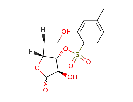Toluene-4-sulfonic acid (2R,3R,4R)-4,5-dihydroxy-2-((R)-2-hydroxy-1-methyl-ethyl)-tetrahydro-furan-3-yl ester