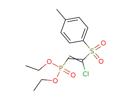 Molecular Structure of 114070-93-8 (Phosphonic acid, [2-chloro-2-[(4-methylphenyl)sulfonyl]ethenyl]-, diethyl
ester, (E)-)