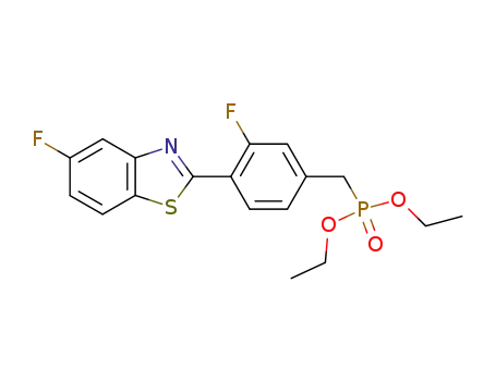 Molecular Structure of 126029-84-3 ([3-Fluoro-4-(5-fluoro-benzothiazol-2-yl)-benzyl]-phosphonic acid diethyl ester)