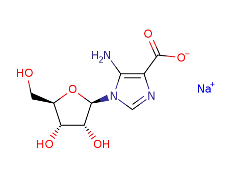 Molecular Structure of 53459-67-9 (5-AMino-1-(β-D-ribofuranosyl)iMidazole-4-carboxylic Acid SodiuM Salt)