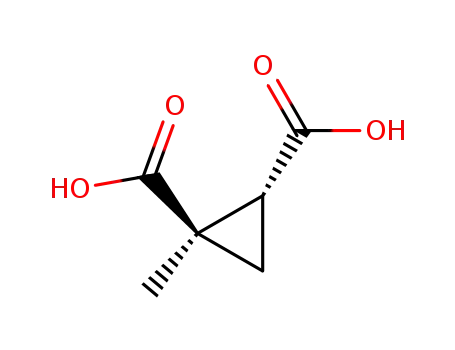 Molecular Structure of 697-49-4 (1,2-Cyclopropanedicarboxylic acid, 1-methyl-, trans-)