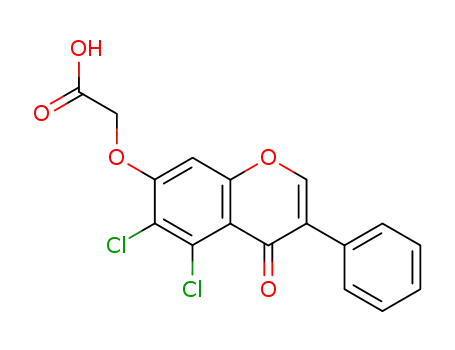 Acetic acid, [(5,6-dichloro-4-oxo-3-phenyl-4H-1-benzopyran-7-yl)oxy]-