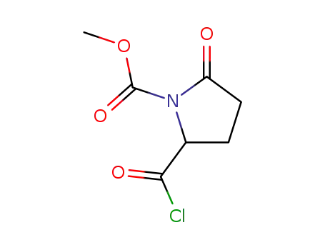 1-Pyrrolidinecarboxylic acid, 2-(chlorocarbonyl)-5-oxo-, methyl ester, (S)- (9CI)