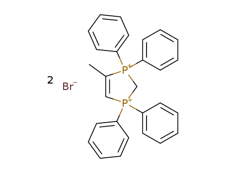 Molecular Structure of 137038-83-6 (1H-1,3-Diphospholium, 2,3-dihydro-4-methyl-1,1,3,3-tetraphenyl-,
dibromide)