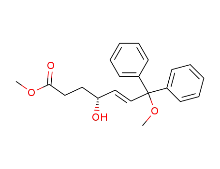 (E)-(R)-4-Hydroxy-7-methoxy-7,7-diphenyl-hept-5-enoic acid methyl ester