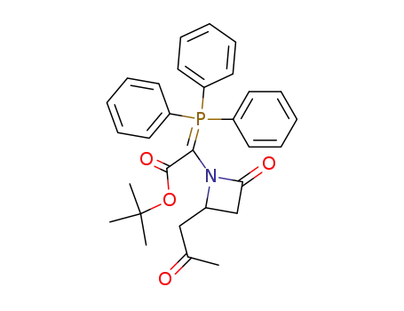 Molecular Structure of 68485-92-7 (t-butyl <4-(2-oxopropyl)-2-oxoazetidin-1-yl>triphenylphosphoranylideneacetate)