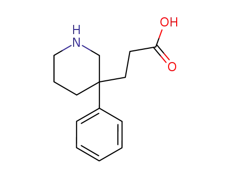 Molecular Structure of 79950-37-1 (3-(3-Phenyl-piperidin-3-yl)-propionic acid)