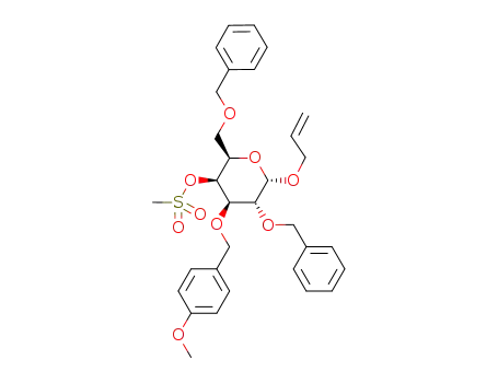 allyl 2,6-di-O-benzyl-3-O-p-methoxybenzyl-4-O-methylsulfonyl-α-D-galactopyranoside