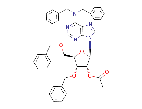 Acetic acid (2R,3R,4R,5R)-4-benzyloxy-5-benzyloxymethyl-2-(6-dibenzylamino-purin-9-yl)-tetrahydro-furan-3-yl ester