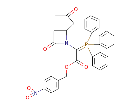 Molecular Structure of 68485-95-0 (p-nitrobenzyl <4-(2-oxopropyl)-2-oxoazetidin-1-yl>triphenylphosphoranylideneacetate)