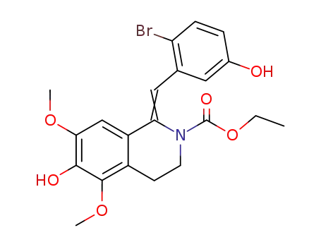 1-(2'-bromo-5'-hydroxybenzylidene)-2-carbethoxy-5,7-dimethoxy-6-hydroxy-1,2,3,4-tetrahydroisoquinoline