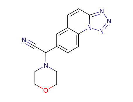 Molecular Structure of 123959-20-6 (7-(1-morpholino-1-cyanomethyl)tetrazolo<1,5-a>quinoline)