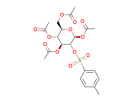 Molecular Structure of 4627-39-8 (1,3,4,6-tetra-O-acetyl-2-O-p-toluenesulfonyl-β-D-glucopyranose)