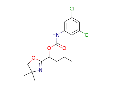 Molecular Structure of 86353-86-8 (Carbamic acid, (3,5-dichlorophenyl)-,
1-(4,5-dihydro-4,4-dimethyl-2-oxazolyl)butyl ester)