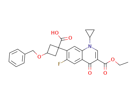 7-(3-Benzyloxy-1-carboxy-cyclobutyl)-1-cyclopropyl-6-fluoro-4-oxo-1,4-dihydro-quinoline-3-carboxylic acid ethyl ester