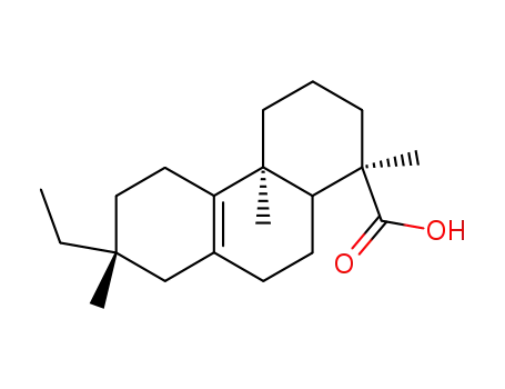 Molecular Structure of 7715-77-7 (1-Phenanthrenecarboxylic acid,7-ethyl-1,2,3,4,4a,5,6,7,8,9,10,10adodecahydro- 1,4a,7-trimethyl-,(1R,4aS,7R,- 10aR)- )
