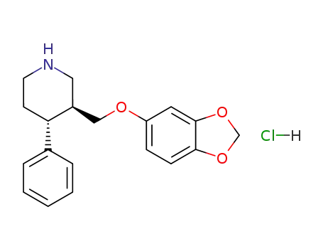 Molecular Structure of 54088-36-7 ((3R,4R)-3-[(1,3-benzodioxol-5-yloxy)methyl]-4-phenylpiperidine hydrochloride)