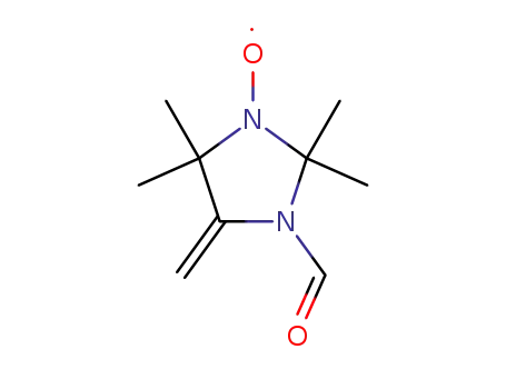 Molecular Structure of 82814-77-5 (2,2,5,5-TETRAMETHYL-4-METHYLENE-3-FORMYL-IMIDAZOLIDINE-1-OXYL)