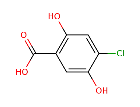 Molecular Structure of 42020-24-6 (4-chloro-2,5-dihydroxybenzoic acid)