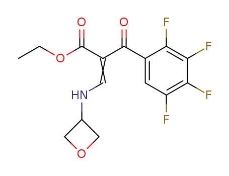 ethyl 2-<(oxetan-3-yl)aminomethylene>-3-oxo-3-(2,3,4,5-tetrafluorophenyl)propionate
