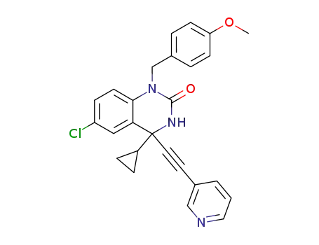 6-Chloro-4-cyclopropyl-1-(4-methoxy-benzyl)-4-pyridin-3-ylethynyl-3,4-dihydro-1H-quinazolin-2-one