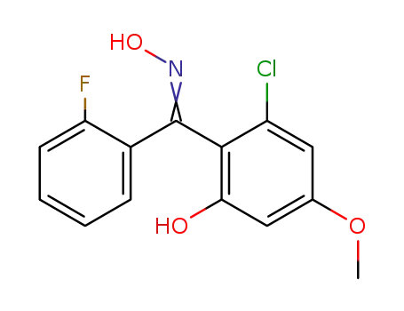 (2-Chloro-6-hydroxy-4-methoxy-phenyl)-(2-fluoro-phenyl)-methanone oxime