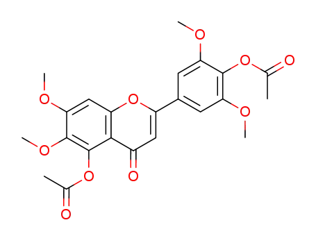 Molecular Structure of 89354-99-4 (4H-1-Benzopyran-4-one,
5-(acetyloxy)-2-[4-(acetyloxy)-3,5-dimethoxyphenyl]-6,7-dimethoxy-)